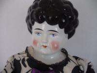 Beautiful 24 Antique German China Head Doll Silk Dress  