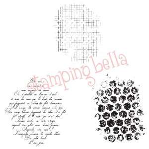   Stamp Mini Bubble Wrap/Mesh/French Script Set: Arts, Crafts & Sewing