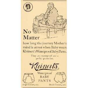  1914 Vintage Ad Kleinerts Waterproof Baby Pants Antique 