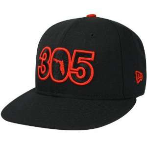 New Era Black 305 Area Code 59FIFTY (5950) Fitted Hat  