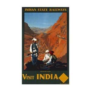     Visit India, Indian State Railways Giclee Canvas: Home & Kitchen
