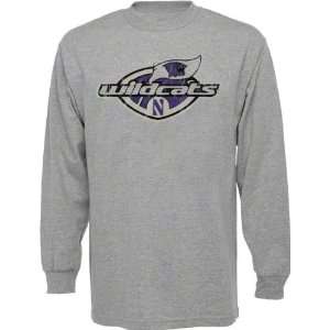  Northwestern Wildcats Grey Flag T Shirt
