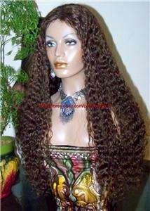   Human Indian Hair Remi Remy Wig 28 #4 140% Density Water Wave  