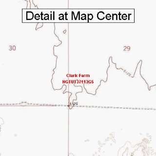USGS Topographic Quadrangle Map   Clark Farm, Utah (Folded/Waterproof)