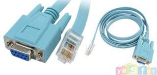 New 5FT Cisco Blue Console Rollover Cable DB9 To RJ45  