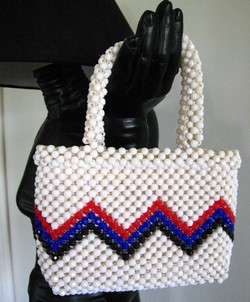 MOD DELILL FACETED BEADED VINTAGE PURSE~HANDMADE ITALY  
