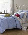 Style&Co. Full/QUEEN DUVET SET COMFORTER COVER Smocked Blue Ruched 