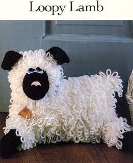 Loopy Lamb, animal or doorstop crochet pattern  