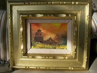 Noted Artist Galen Russel Wolf Signed Oil Painting  