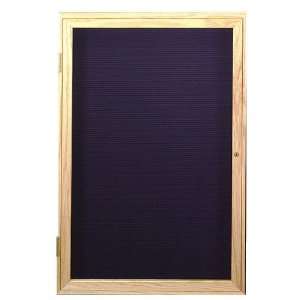  36 x 30 1 Dr Oak Finish Enclosed Black Letterboard 