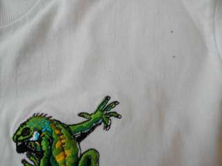 Key West Florida Embroidered Lizard T Shirt Youth M  