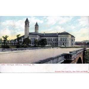  Carnegie Library, Pittsburgh PA c1905 Vintage Postcard 