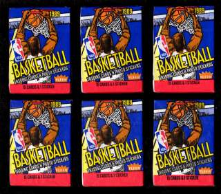 1989 90 Fleer : Basketball Unopened packs 15 cards per Michael 
