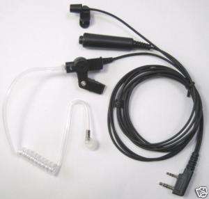 wire Covert Acoustic Earphone & Mic 2 Pin For Kenwood  