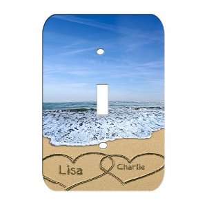  Names in Sand Beach Single Toggle Switchplate