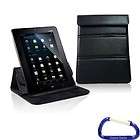 Folding Leather Stand Case Cover (Black) for Vizio 8 inch Tablet