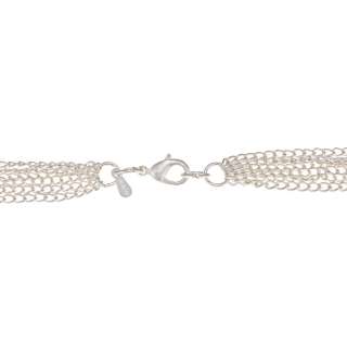 Roman Silvertone Knotted Chain 40 inch Y Necklace  