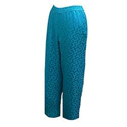 Womens Silk Turquoise Pull on Pants (Nepal)  Overstock