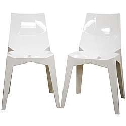 Spiccato White Acrylic Dining Chairs (Set of 2)  