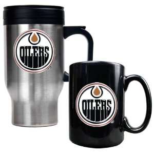  Edmonton Oilers Travel Mug & Ceramic Coffee Mug Set 