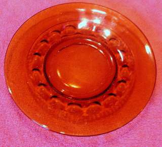 Indiana Amber Glass Kings Crown 8 1/4 SALAD PLATE(S)  