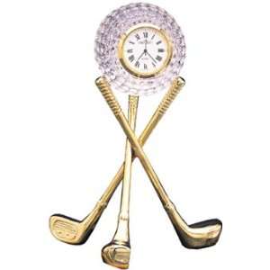  Golf over Detailed Club Full Lead Crystal Clock: Home 