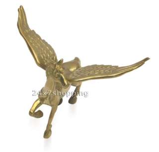 PEGASUS Greek Myth Flying Horse Statue Sculpture Brass  