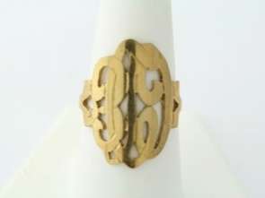   grams and is a size 9.25. The ring is 1 inch wide at its widest point