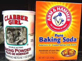 Arm & Hammer Baking Soda or Clabber Girl Baking Powder  