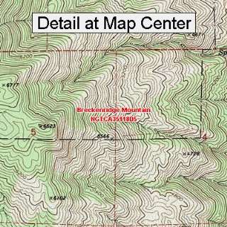  USGS Topographic Quadrangle Map   Breckenridge Mountain 