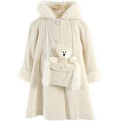 Trilogi Collection Girls Hooded Swing Coat  