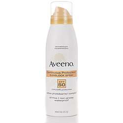Aveeno SPF 50 Sunblock 5 oz Spray (Pack of 4)  