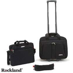 Rockland Black 3 piece Rolling Laptop Case  Overstock