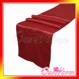 Dark Red Satin Table Runner Wedding Decor 25 Colors New  