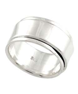 Sterling Silver Wide Spinner Band  Overstock