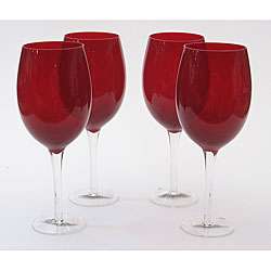 Certified International Ruby 20 oz White Wine Glasses (Set of 8 