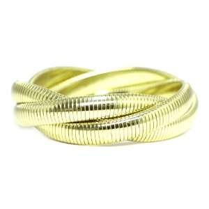  Omega Chain Bracelet; 2.5Diameter; Gold Metal Jewelry