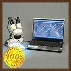  Stereo Microscope Rotatable Objective 10x 30x +USB Camera + Ring Light