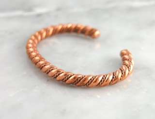   Tahe Twist Copper Cuff Bracelet Navajo Native American Indian Jewelry