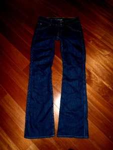   Low Rise Stretch Flap Pocket Distressed Bootcut Jeans 29x33  