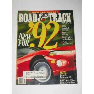    Road and Track October 1991 Ferrari F40 Bond Publishing Co. Books