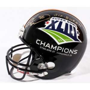 Hines Ward Autographed Super Bowl XLIII Replica Helmet w/ Six Burgh 
