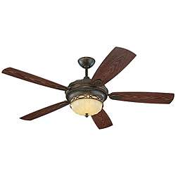 Edwardian 3 light Bronze Indoor/ Outdoor Ceiling Fan  