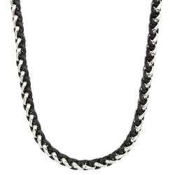   Stainless Steel Mens 24 inch Wheat Chain Necklace  