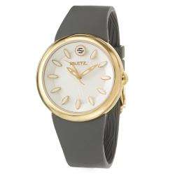 Fruitz Womens Classic Goldplated Steel and Silicon Quartz Watch 