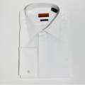 Enzo Tovare Mens White Micro Pattern Formal Cotton Shirt