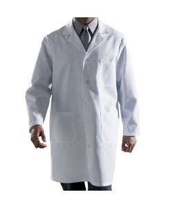 Medline Mens Staff Length White Lab Coat  