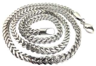 STAINLESS STEEL FACTED SILVER TONE CURB CHAIN NECKLACE  