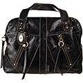   Modern Cargo Black Leather Convertible Tote Bag  