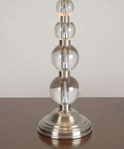 Crystal Spheres Table Lamp Cream Shade  